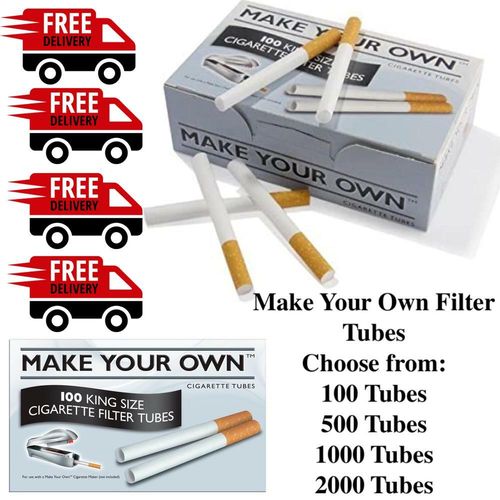 Make Your Own Kingsize Rizla Empty Cigarette Filtered Tubes Concept Filter  — image 1