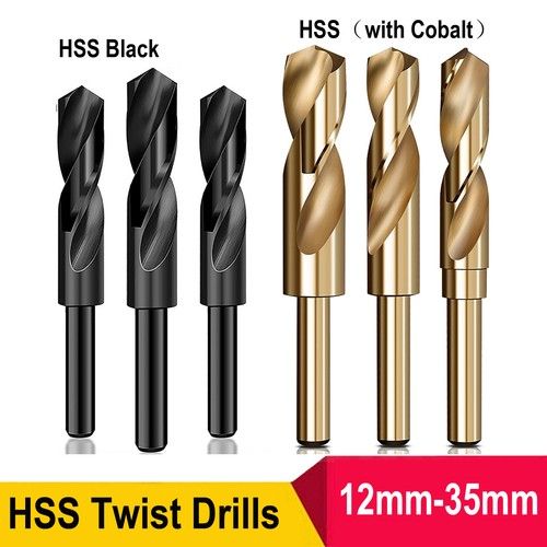 HSS Blacksmith Drill Bit 12-35mm HSS-Co Cobalt Reduced Shank Drills Steel Metal