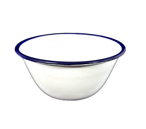 FALCON ENAMEL Mixing Bowl 18/24cm White Deep Mixing Cooking Baking Serving Bowl