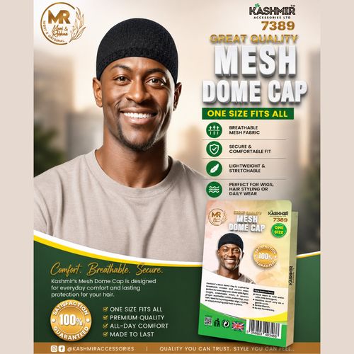 Mesh Dome Cap – Breathable Skull Cap for Men & Women | Lightweight Helmet Liner — image 3