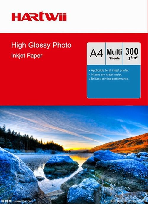 Thick A4 300Gsm High Glossy Photo Paper Inkjet Paper Inkjet Printing Hartwii  — image 1