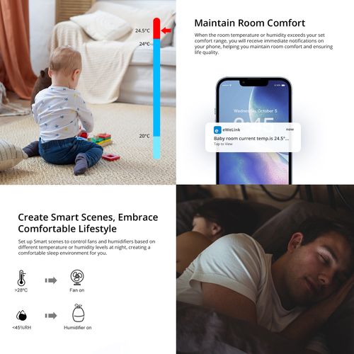SONOFF SNZB-02P Zigbee Smart Home Temperature and Humidity Sensor 2PCS — image 9