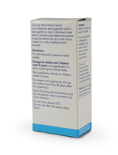 Otrivine Adult Metered Dose Nasal Spray - 10ml - Relieves A Blocked Nose - — image 5