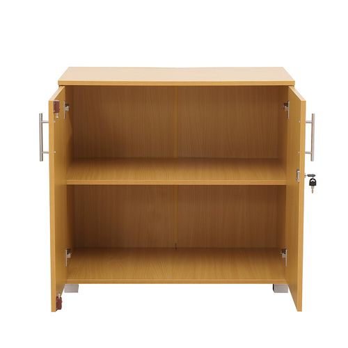 Beech Wood Storage Cabinet 2 Door Lockable Filing Cupboard Tool Shoe — image 4