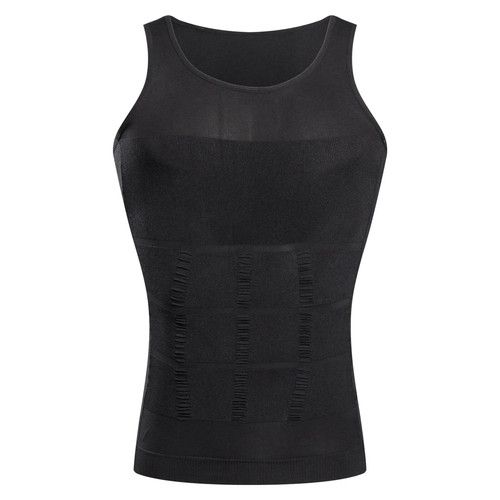 Mens Body Shaper Compression Vest Slimming Waist Trainer Tummy Control Tank Top