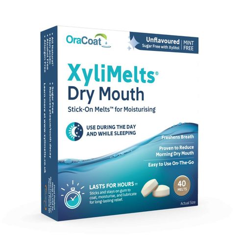 OraCoat XyliMelts - 40 Adhesive Discs Against Dry Mouth &Tooth Decay - Mint Free — image 2