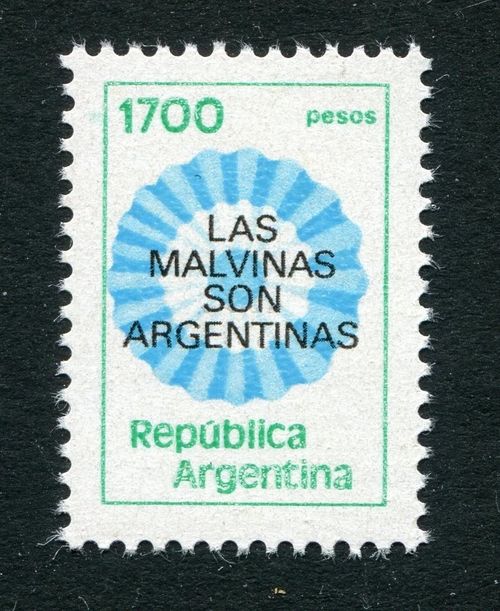 Argentina-Islas Malvinas  1982 " LAS MALVINAS SON ARGENTINAS " FLUORESCENT PAPER — image 1
