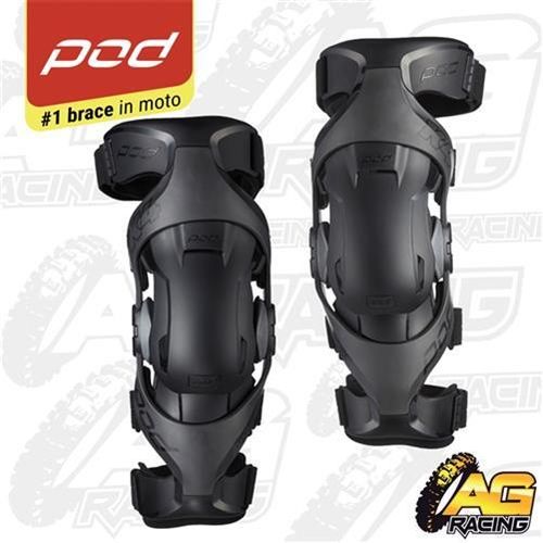 POD K4 2.0 Knee Braces Black Graphite Pair Guards MX Motocross Enduro Quad ATV — image 3