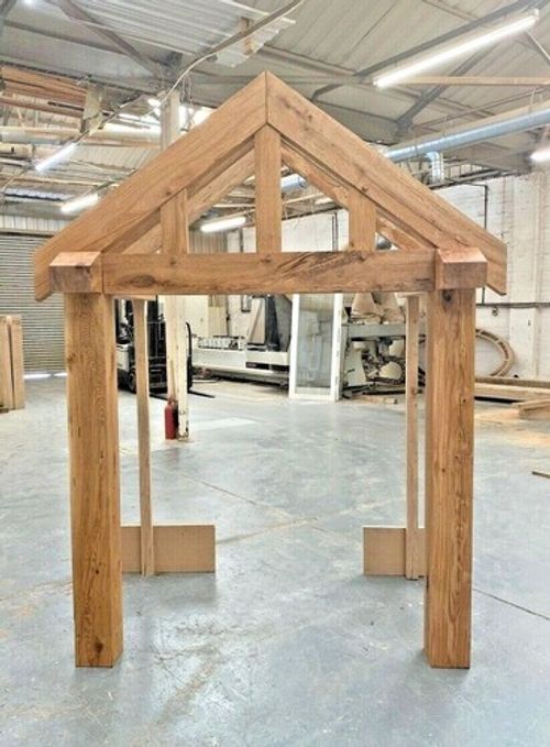 SOLID OAK PORCH MADE TO MEASURE TO YOUR SIZES "THE WORCESTER" - Solid oak porch