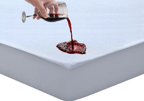 Non-Noisy Waterproof Mattress Protector Fitted Double Bed Cover Anti Allergy Bed — image 9
