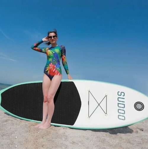 SUDOO 10ft Inflatable Paddle Board SUP Complete Kit Pump Paddle Bag Green — image 2