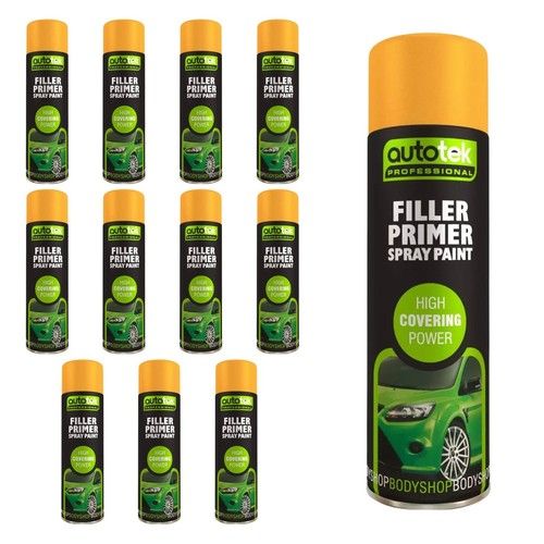 AutoTek Filler Primer Multi-Purpose Aerosol Spray Paint 500ml x12