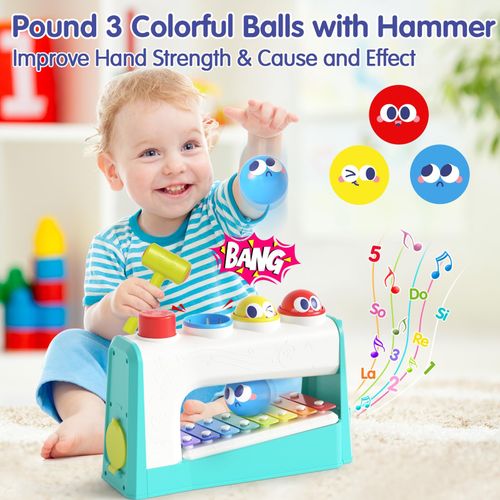 Toys for 1 Year Old Boys Girls Medium, Multicoloured Hammer & Pounding — image 4