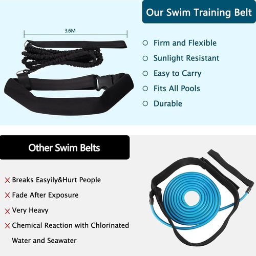 4M Swimming Belt Swimming Tether Swim in Place Harness Stationary Belt Swim Belt — image 3