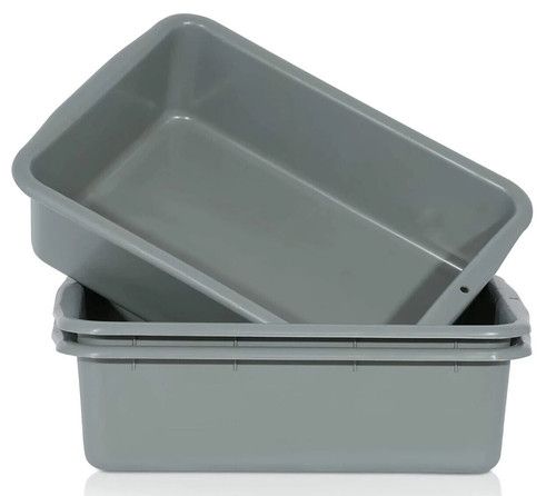 Restaurant Tote Box Heavy Duty Grey Bus Box Kitchen Carrying 53 x 38 x 14cm
