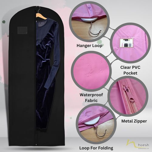 Hoesh Waterproof Long Zipped Suit Skirt Tops Clothes Dress Cover Garment Bags — image 3