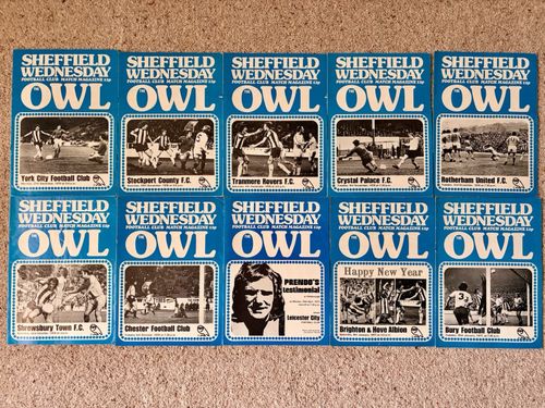 Sheffield Wednesday The Owl Football Match Programmes bulk lot 1970-1994 — image 1