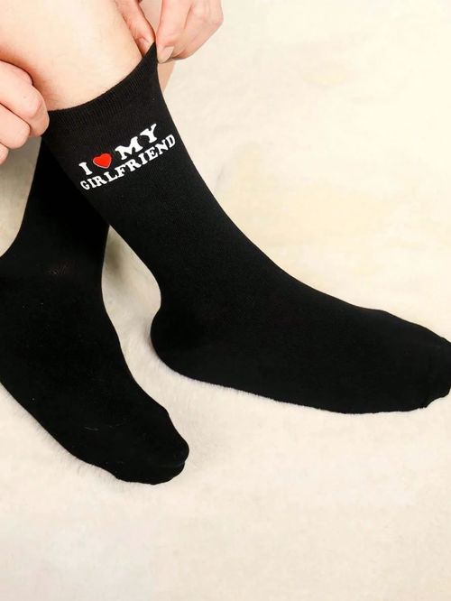 1 Pair “I Love My Girlfriend” Socks – Cute & Funny Gift for Boyfriend -UK — image 12