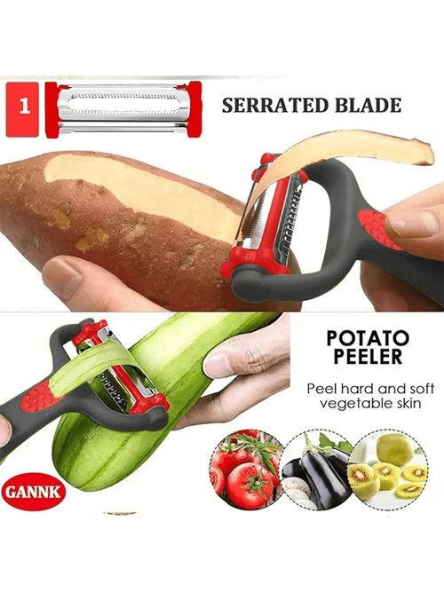 3 in 1 Potato Vegetable Fruit Peeler Julienne Slicer Kitchen Tool UK — image 5