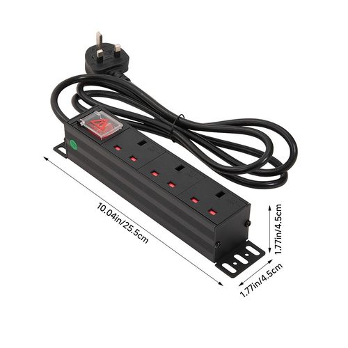 PDU Extension Lead 3 6 8 Gang Way UK Plug Sockets 2M Cable Electric Mains Power — image 6
