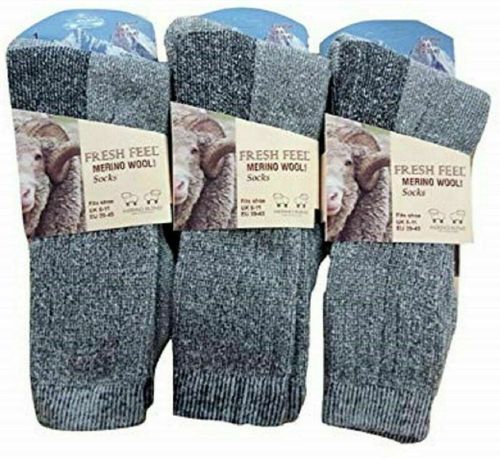Merino Wool Mens Thick Heavy Duty Wool Blend Work Hiking Boot Socks Winter Warm  — image 3