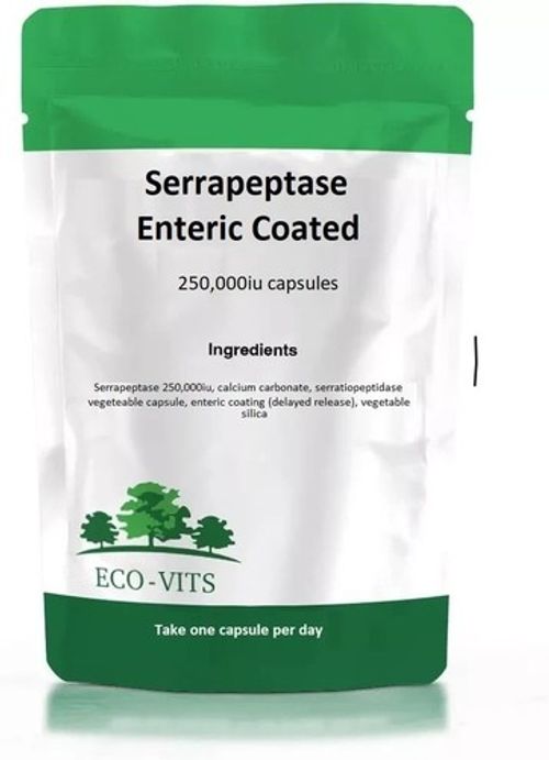 Serrapeptase 250,000IU Enteric Coated Capsules – High Strength Enzyme Support