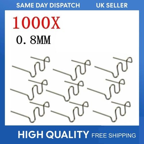 1000pcs 0.8mm Hot Staples Plastic Welding Wave Stapler For Car Bumper Repair NEW