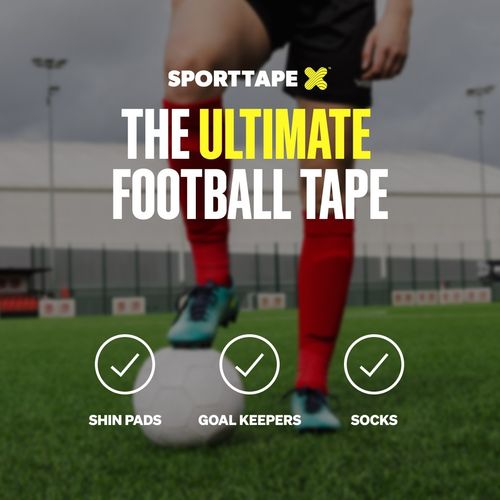 6 or 24 Rolls SPORTTAPE Self-Adhesive Football Sock Tape, Cohesive Shin Pad Tape — image 7