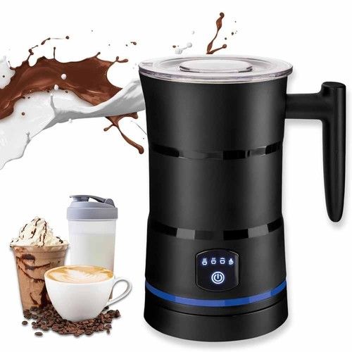 4 in 1 Electric Milk Frother Steamer Automatic Latte Coffee Foam Maker Black