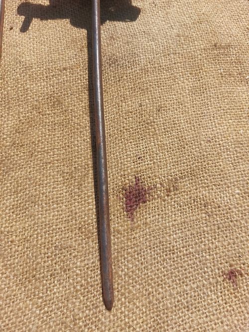 VINTAGE IRON GARDEN STRING LINE / ROW MARKER / WINDER & PIN ALLOTMENT TOOL — image 5