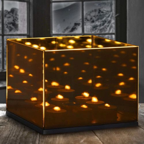 Dreibach Infinity 9 Tea light Candle Holder Mirror Box Perfect Christmas Present