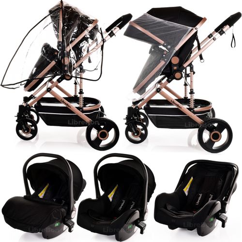 LIBREBON Baby Pram WITH CAR SEAT Buggy 3 in 1 Travel System Pushchair Up To 22Kg — image 11
