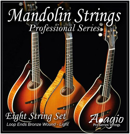 MANDOLIN STRING SET > Bronze Wound (Light, .010 - .034 Loop Ends) - Adagio Pro — image 1