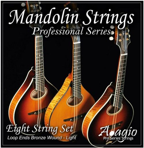 MANDOLIN STRING SET > Bronze Wound (Light, .010 - .034 Loop Ends) - Adagio Pro