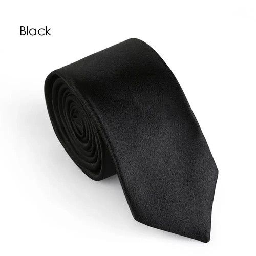 Mens Tie Plain Solid Colour Classic Slim Skinny Smart Party Wedding Thin Neck