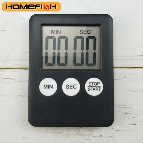 Magnetic LCD Digital Kitchen Timer Countdown For Cooking Loud Clock Alarm UK