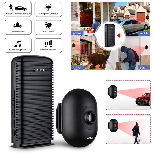 Wireless Driveway Alarm Motion Sensor Home Security for Yard Gate Outdoor Use — image 1