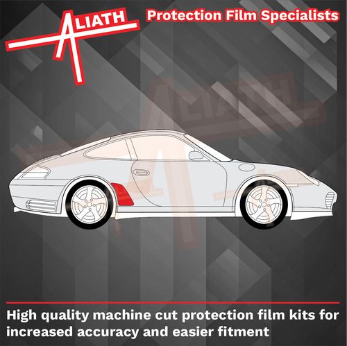 Fit Porsche 911 996 98-05 Rear Arch BLACK Stone Chip Guard Paint Protection Film — image 3