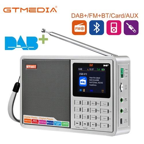 DAB/DAB+/FM Digital Radio with RDS AUX Bluetooth & MP3 Player & Alarm Clock DVR