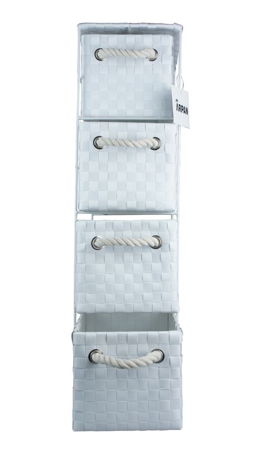 WHITE  2 or 4 Drawer Polypropylene Tower Storage Unit - Home Storage/Office — image 2