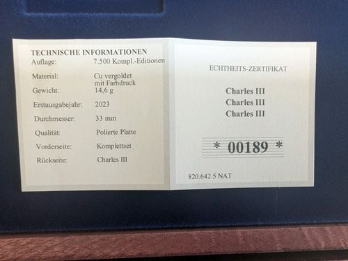 Windsor Mint King Charles III Commemorative Gold Plated Coin Collection boxed — image 9