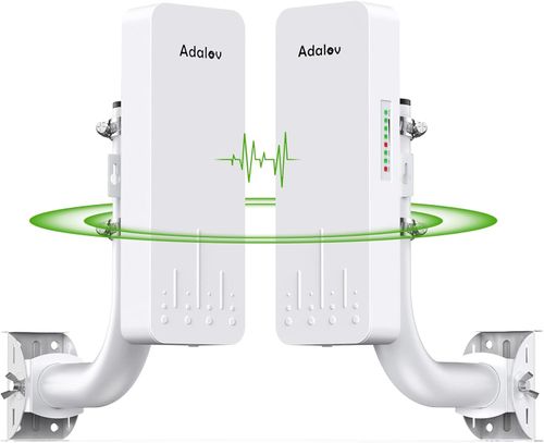 AdaLov Outdoor Wireless Bridge CPE660 with Mounts, Plug & Play | 5.8GHz WiFi — image 1