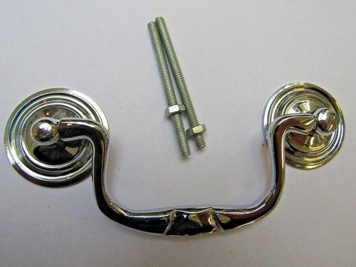LARGE SWAN NECK SWING PULL HANDLE cabinet cupboard drawer desk dresser drop bar 