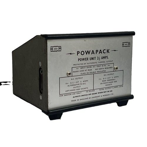 VINTAGE HAMMANT & MORGAN POWAPACK POWER SUPPLY UNIT 2½ AMPS UNBOXED