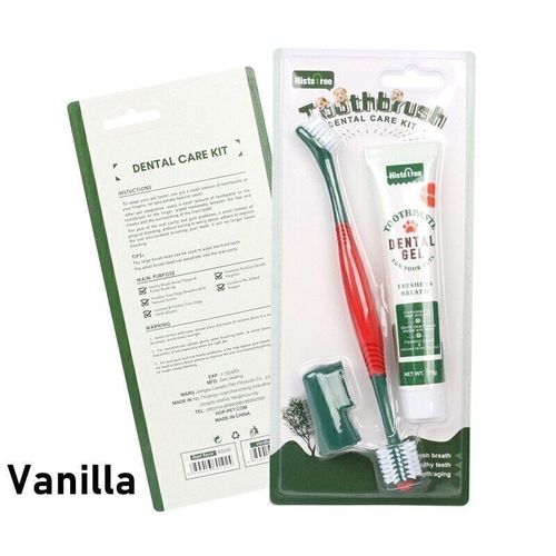 Pet Toothbrush Toothpaste Kit Finger Brush Clean Teeth Mouth Dental Care Cat Dog — image 1