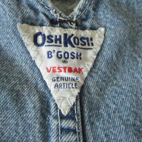 Vintage Baby OshKosh B'Gosh Vestbak Genuine Denim Overalls USA Union Made 6-9 Mo — image 6