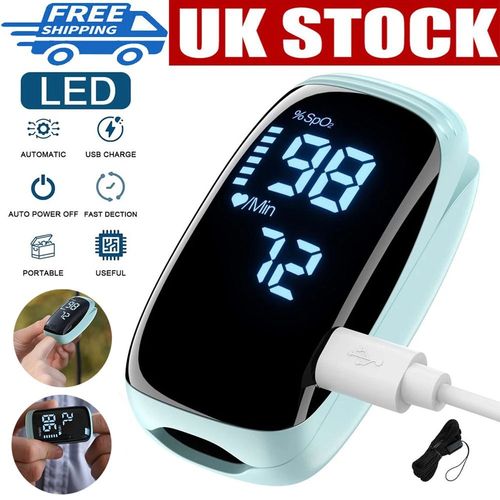 NEW Fingertip Oximeter Oxygen Blood, Pulse SpO2 Monitor Saturation Meter UK — image 1