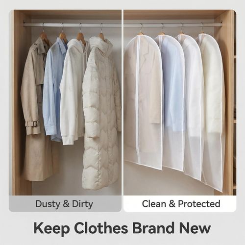 New Coat Dress Garment Clothes Cover Dust Protector Travel Bag with Zip UK — image 11