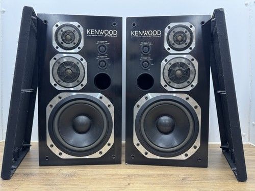 Vintage Kenwood Ls-770 Class A Speakers Made In Japan Pair Black *RARE*