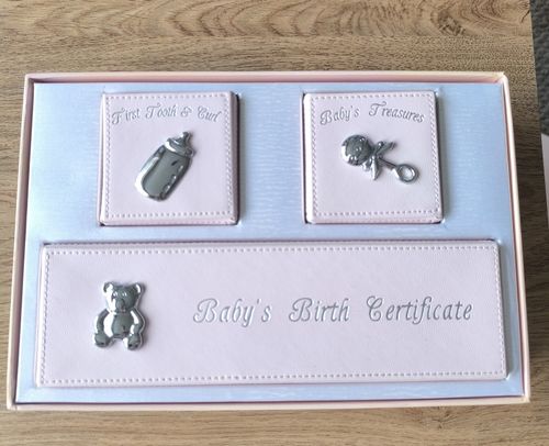 Pink Baby Keepsake Gift Set First Tooth and Memory Box — image 6